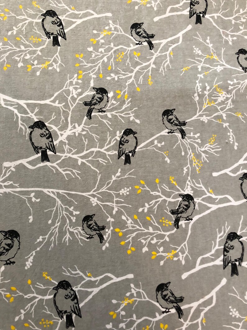 Bird Fitted Crib Sheet Girl Boy Gray Baby Bedding Infant Etsy