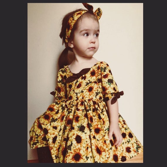 long sunflower dress
