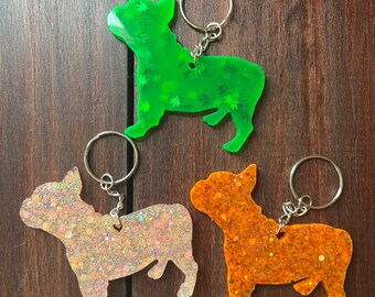 フレンチブルドッグキーチェーン | 犬用キーリング | 犬好き | GSP | ペットキーチェーン | フレンチブルドッグアクセサリー
