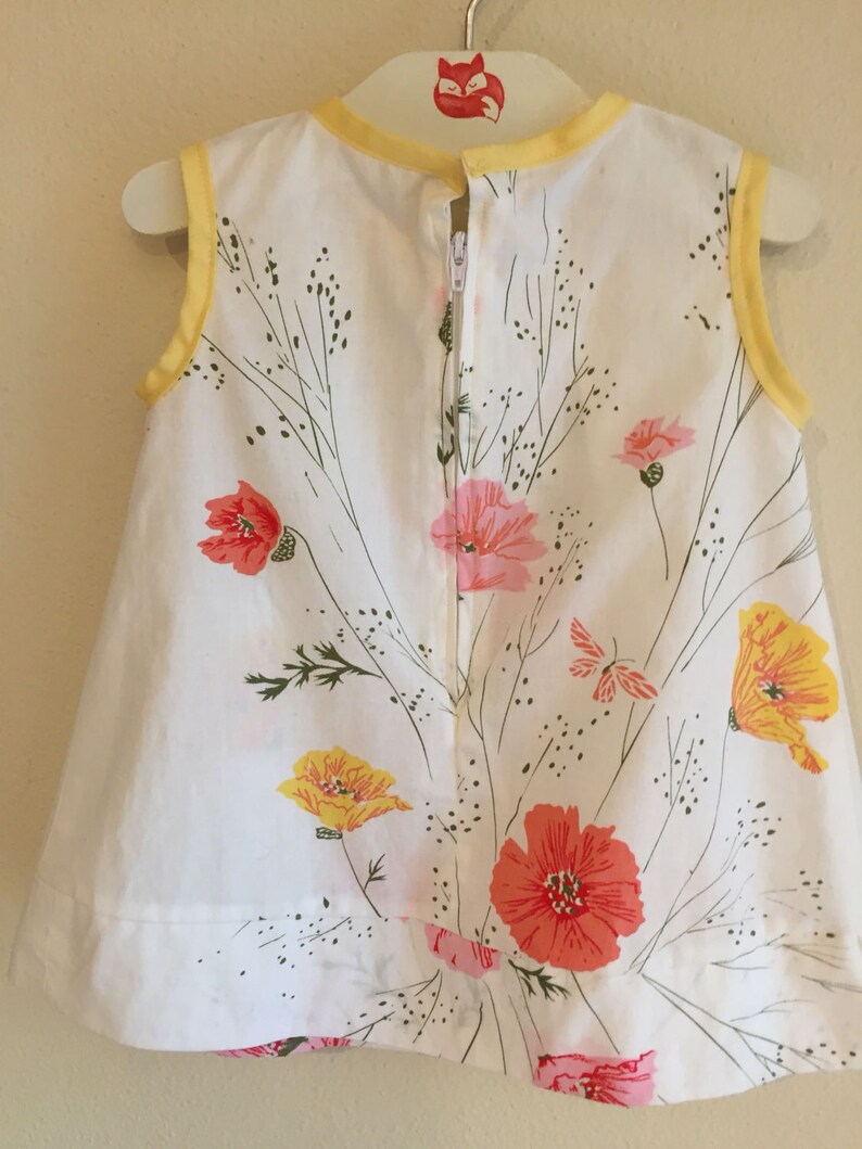 Floral Spring Summer Dress Vintage cotton Baby Dress Cotton Sundress Summer Sundress 6-9 months baby dress classic Girl |