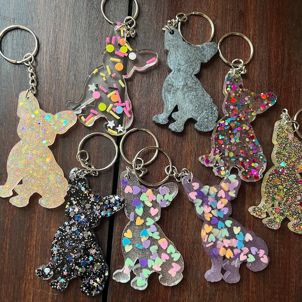 Frenchie dog keychain | dog Key ring | dog lover | GSP | pet keychain | Frenchie dog accessory