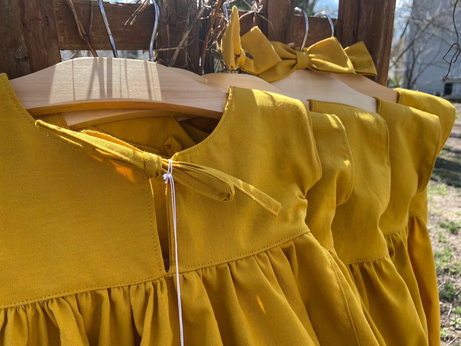 Mustard Yellow Baby Dress Baby 100 Cotton Dress Baby Etsy