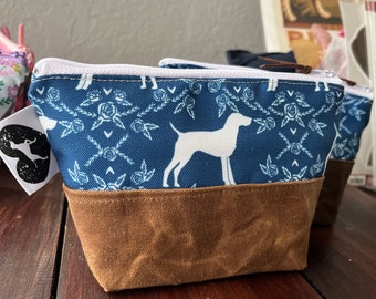 GSP dog Toiletry bag | german shorthaired pointer pouch | cosmetic bag | birthday gift | german shorthair gift | zipper pouch | girl present