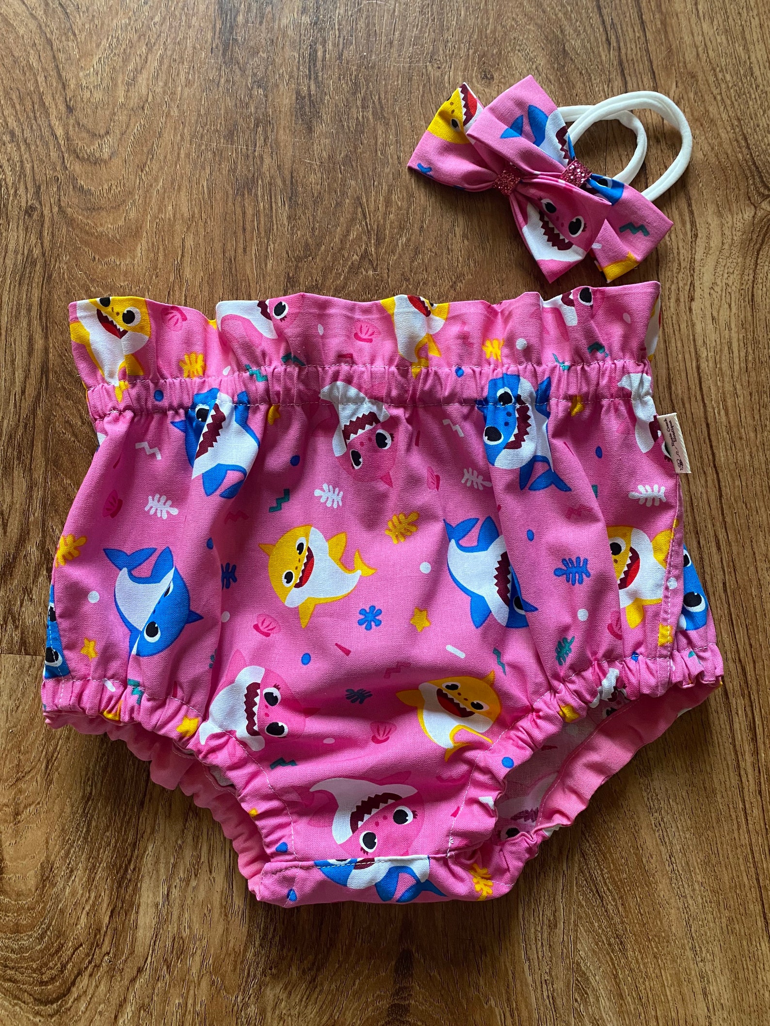 Girl Baby Shark Toddler Bloomer Diaper Cover Baby Shark Etsy