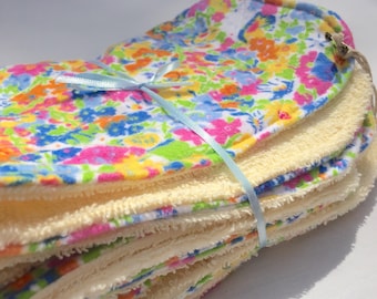 Free Shipping | Flannel Burp Cloths | Set of Burp Rags |Girl Burp Rags| Spit Cloths | Burp Cloths| Baby Shower present | Handmade Burp Cloth