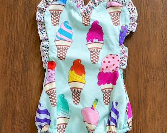 6-9 months baby ice cream romper