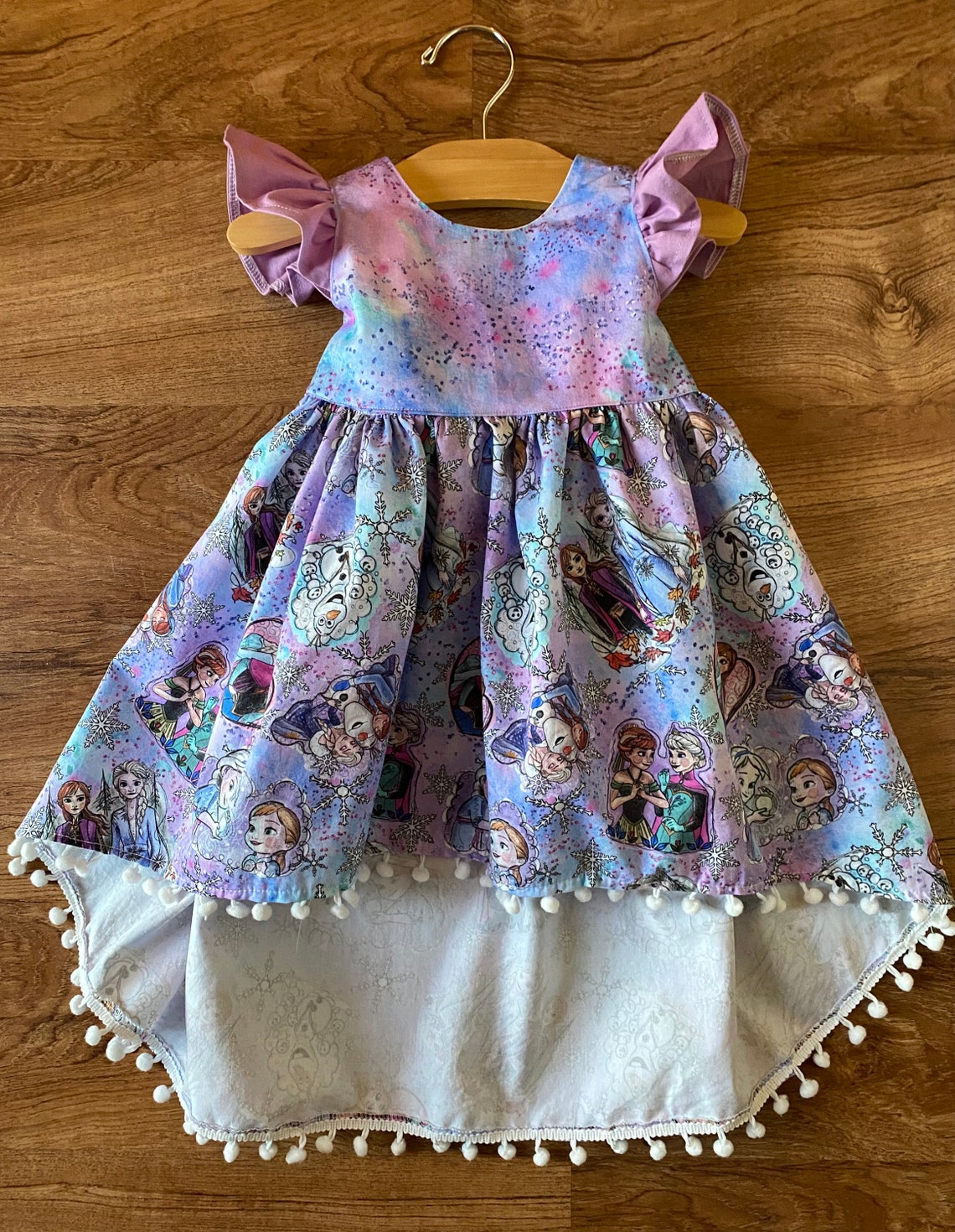 Frozen Dress Toddler Elsa Girl Dress Purple Elsa Outfit Etsy