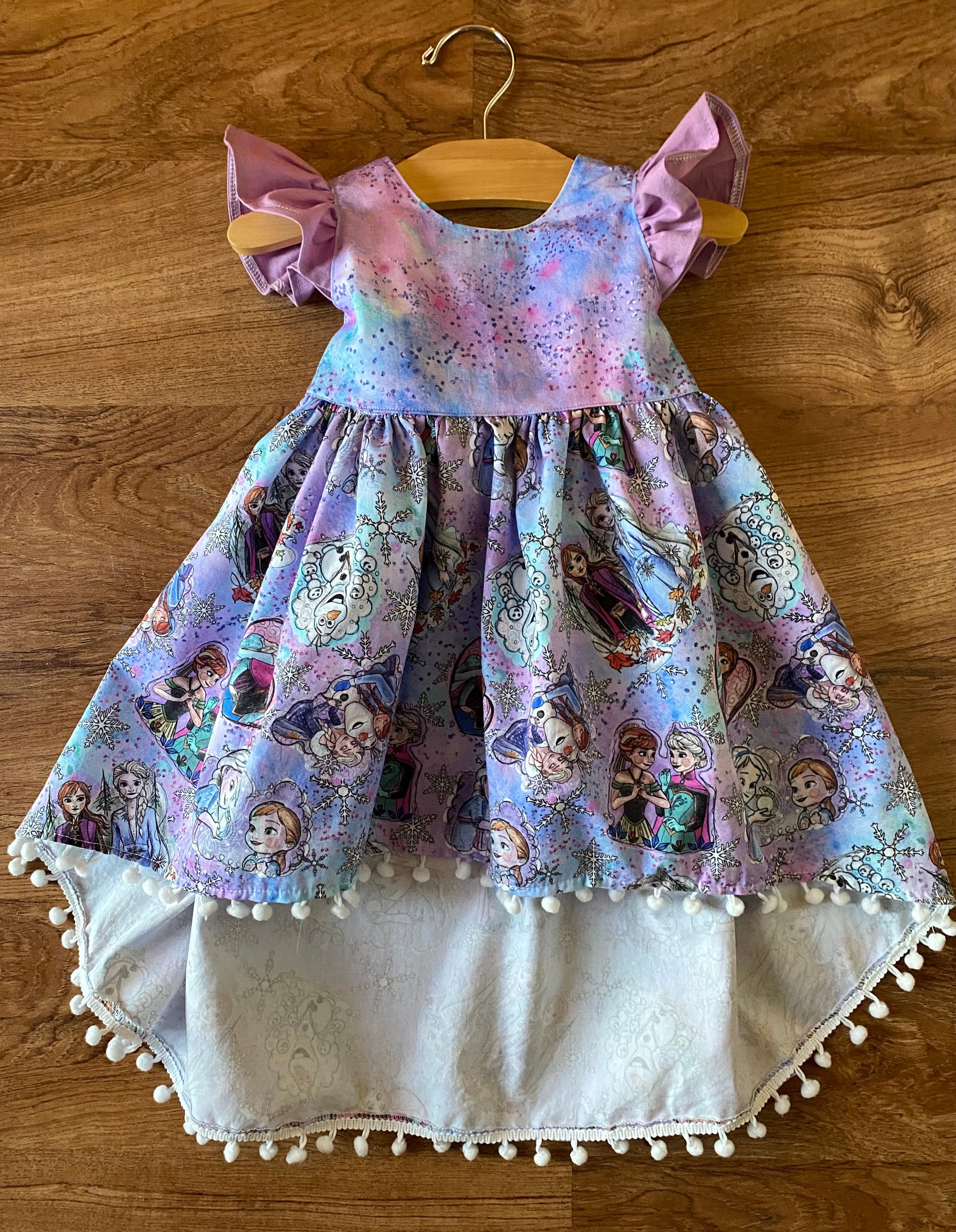 Frozen Dress Toddler Elsa Girl Dress Purple Elsa Outfit Etsy