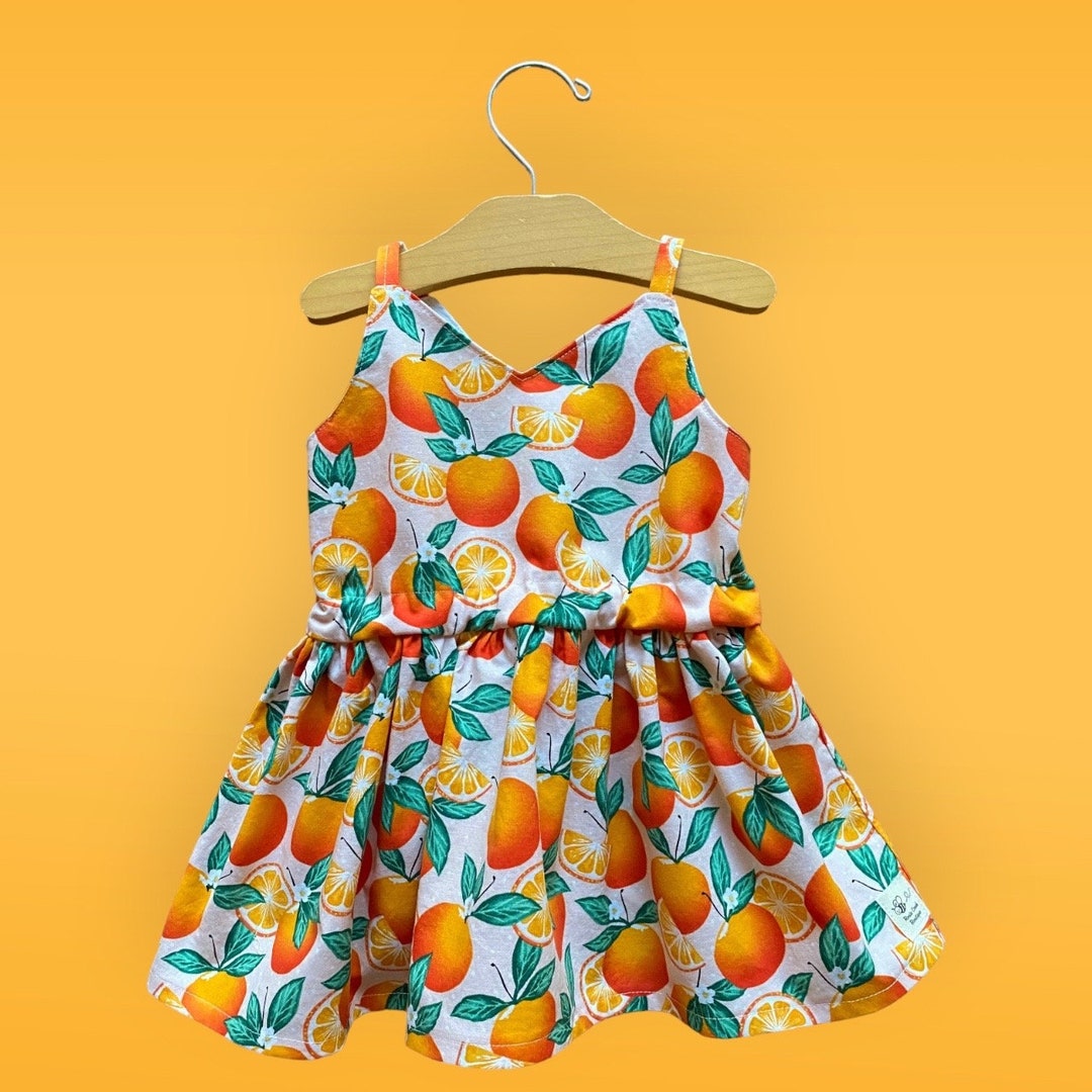 Summer Oranges Fruit Baby Toddler Summer Dress Retro Fruit Etsy