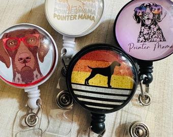 Carretes de insignias GSP ~ Regalo de Braco Alemán ~ Soporte para insignia de perro ~