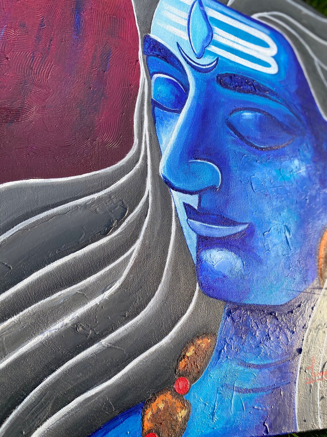 Lord Shiva Painting On canvasoriginal Acrylic paintingBig Etsy