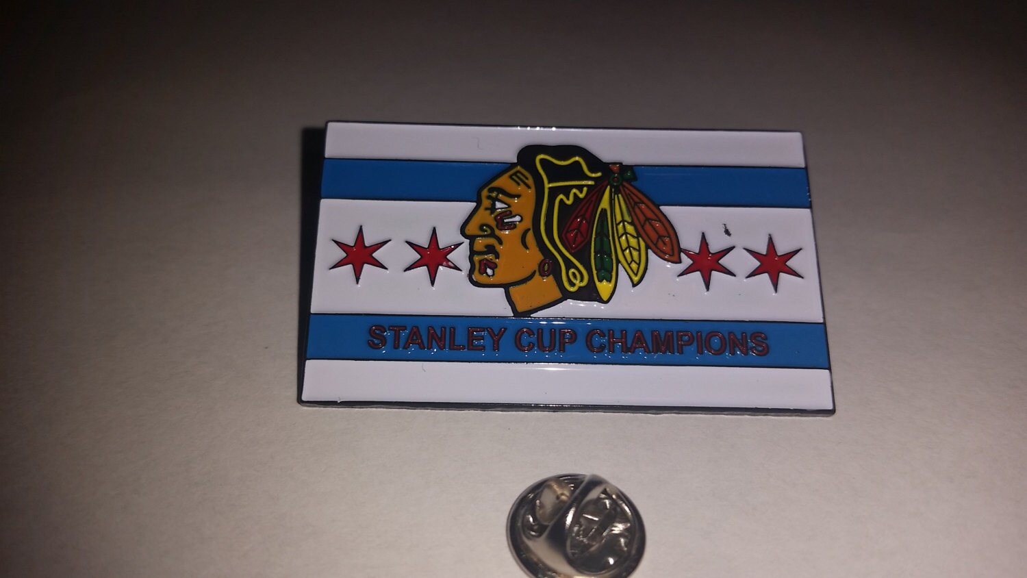 City of Chicago Blackhawks Lapel Pin Etsy