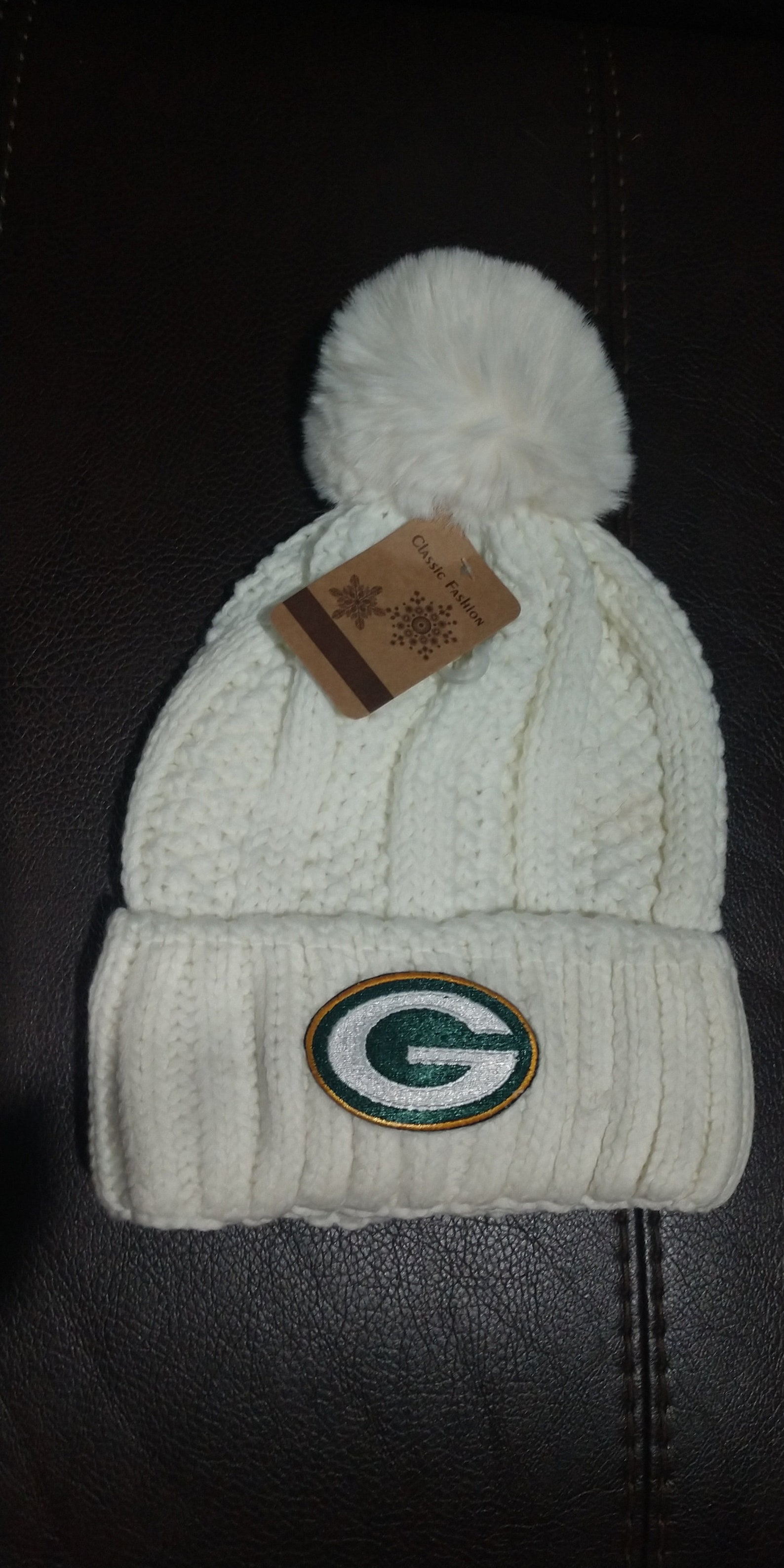 Green Bay Packers Knit Pom Hat Etsy