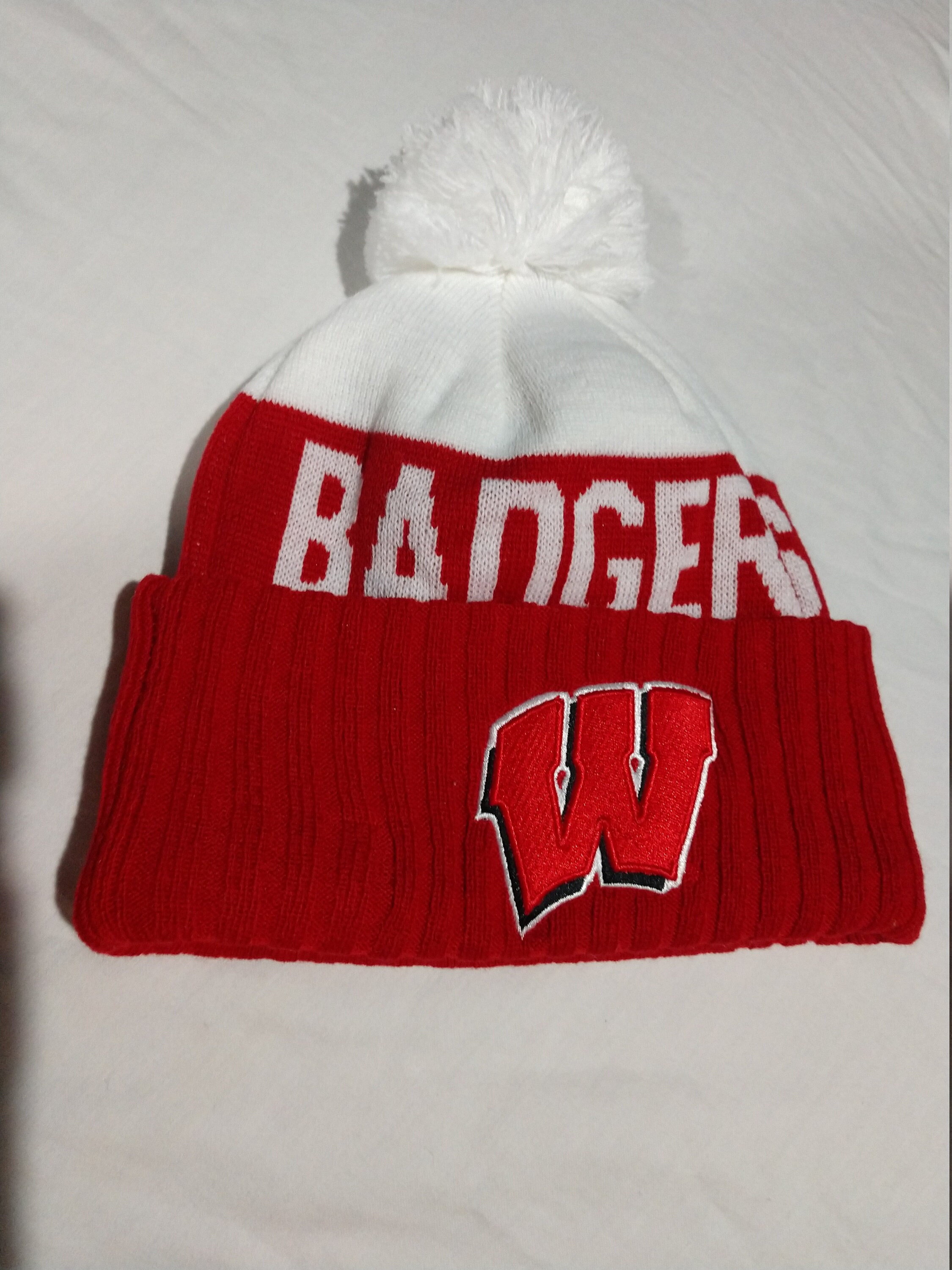 Wisconsin Badgers Knit Pom Hat | Etsy