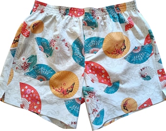 Boxershorts Kasa- Handmade, Cotton, Japan, Regenschirm, Print, Samurai, MAKONIA