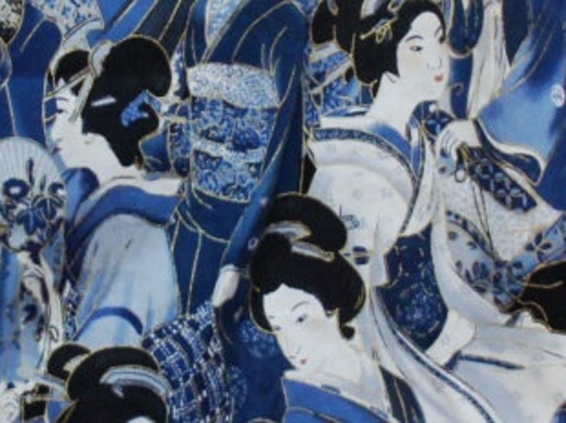 Boxershorts Ushioda Handmade, Cotton, Japanese/ Geisha Print, Blue, MAKONIA image 3