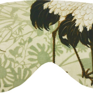 MAKONIA Schlafbrille Verschiedene Motive Baumwolle Seide Handmade Geisha Tanuki Welle Kranich Daruma japanische Muster Bild 2