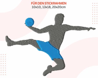 Stickdatei Handball, Ballsport Stickdatei, Stickdatei in 3 Größen, Stickdatei für Sport, Ball Stickdatei, digitale Stickmuster