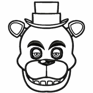 FNAF Freddy, embroidery file 13x18cm