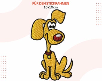 Süßer Hund Stickdatei, Niedlicher Hund Stickmuster, Hund Stickdesign 10x10, Comic Hund Stickvorlage, Hundebaby Stickdesign, Maschinensticken