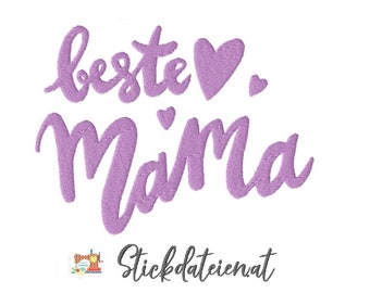 MAMA-STICKDATEI, trendige Stickdatei, süße Stickdatei, beste Mama Stickdatei, Mama Love 3 Stickereien, digitale herunterladbare Dateien