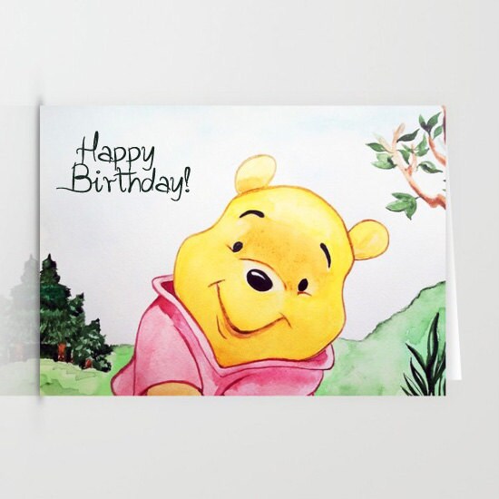 Winnie Lourson Carte De Joyeux Anniversaire Carte De Voeux Etsy