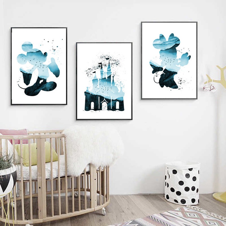 Download Disney Set Blue Nature Art Prints Cinderella Castle Art Print Mickey And Minnie Art Prints Nursery Decor Disney Watercolor Prints Watercolor Art Collectibles Gkjwonosari Com