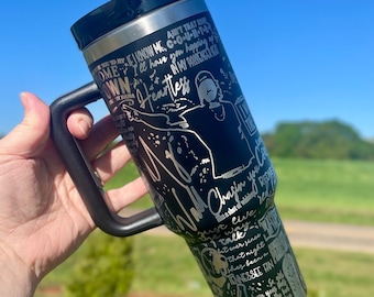 M Wallen Signature Engraved Tumbler - 40oz Gift for Country Music Fan Cup