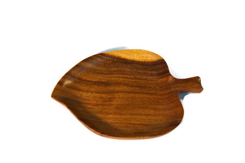 Hong Kong Table Decor Exotic Wood Monkey Pod Dish Nut Dish