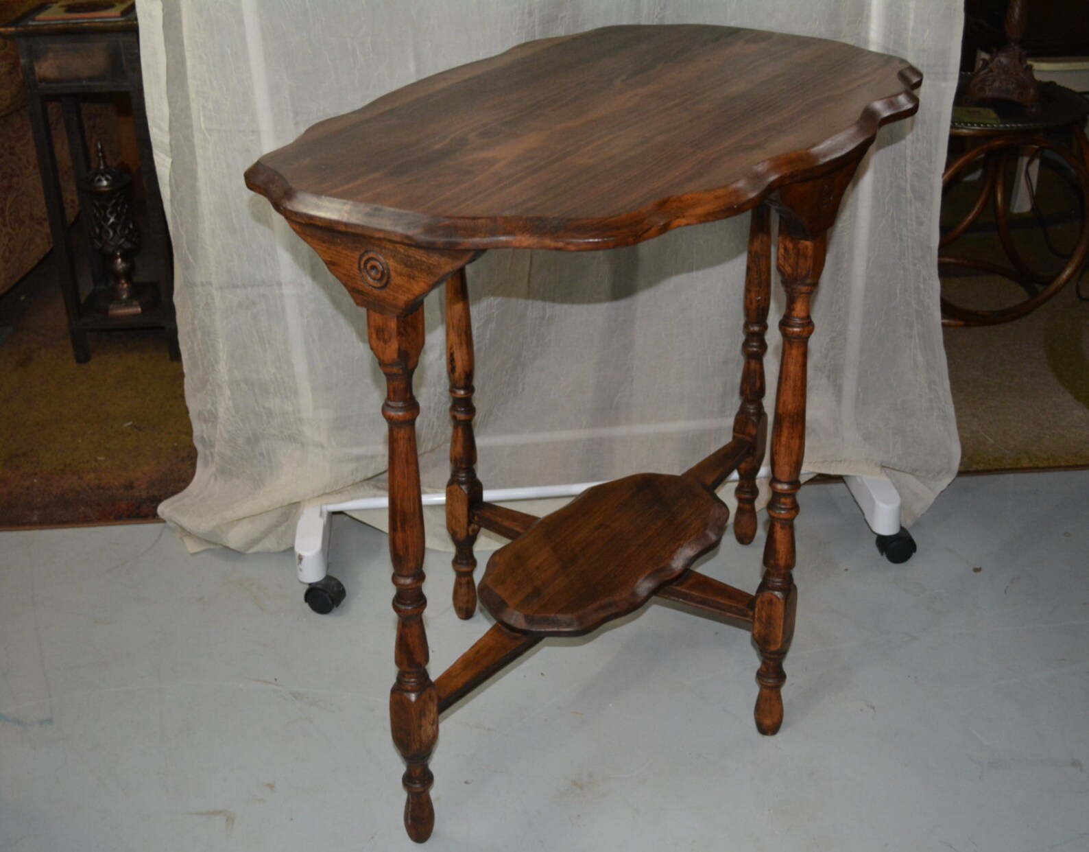 Antique Walnut Victorian Parlor Table Accent Table Oval Etsy