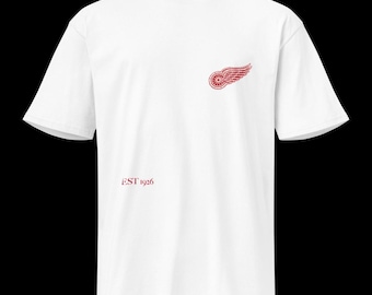 Detroit Red Wings Hockey Shirt – Vintage EST 1926 Tee – Minimal Winged Wheel Graphic – Unisex Detroit Fan Apparel