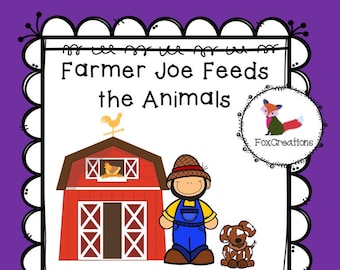 Farmer Joe Feeds The Animals, Interactive Book, Busy Book, Beginning Reading