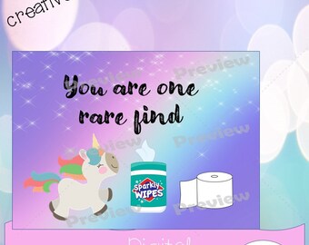 Tarjeta de unicornio de colección: PDF imprimible y divertido (5x7)