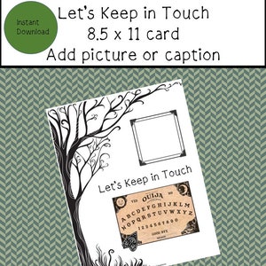 Let's Keep In Touch digitale Karte/ 8,5 x 11 Karte/ Streich Karte/ lustige Karte/ Spooky Karte/ Sofortiger Download PDF