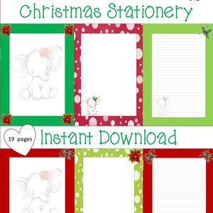 Holiday Writing Stationery Paper, Digital Download, Printable Christmas Stationery, PFD, Christmas Writing Paper
