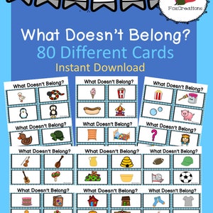 Categories For Kids/  Early Math and Science Skills/ Discrimination Games/ Math Center/Instant Download