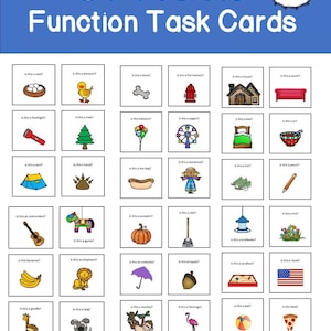 Oui Non Questions, tri, orthophonie, ABA, fiches de tâches sur les fonctions, autisme