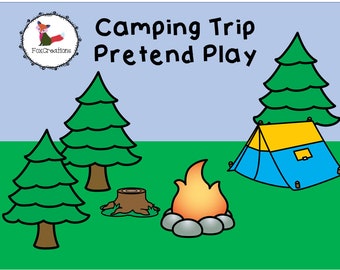Busy Book Camping Pretend Play, Preschool Printable, Toddler Toys