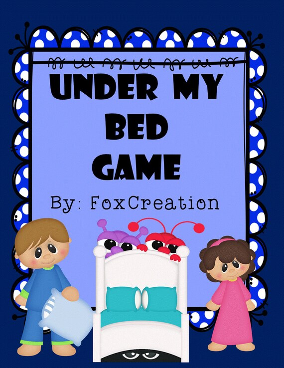 Under My Bed Printable Game Preschool Game Family Fun Night Etsy