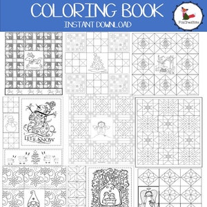 QUILT LOVERS COLORING / adult coloring pages/ 31 quilt designs to color