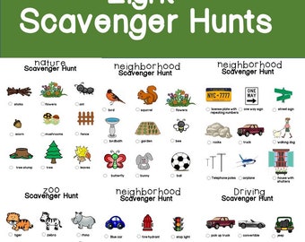 Printable Outdoor Scavenger Hunt for Kids, Nature and Neighborhood Activity, Preschool and Family Screen-Free Fun