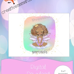 Namaste/ Namaste card/ Yoga card/ greeting card/ instant download/ digital PDF/ Printable card/ good vibes card
