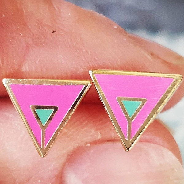 Vulva Earrings, enamel stud earrings