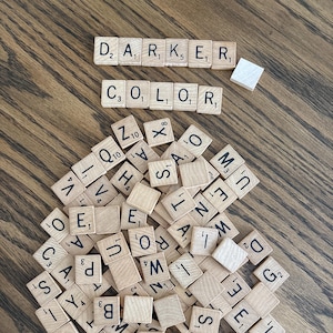Scrabble Letter Tiles, Darker colored tiles, Craft Supplies, Scrabble, Game Pieces,