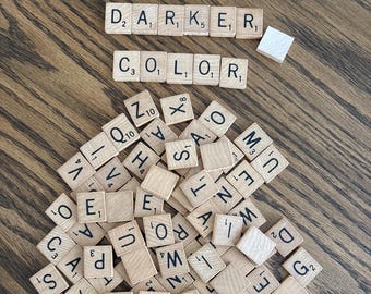 Dark Scrabble Letter Tiles: Craft Supplies, Game Pieces