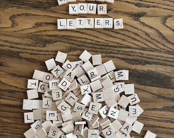 Scrabble Letter Tiles: Light Wood Craft Pieces, Game Replacement