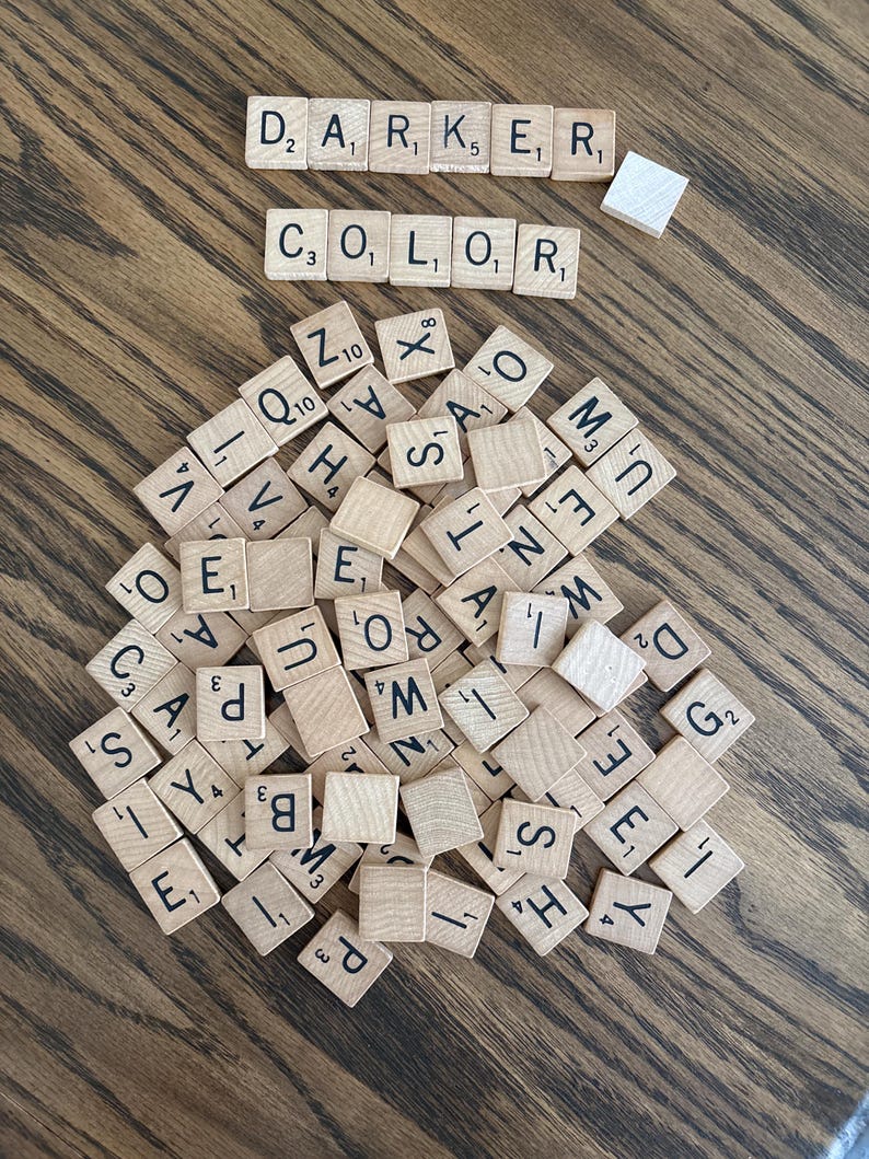 Dark Scrabble Letter Tiles: Craft Supplies, Game Pieces - Etsy