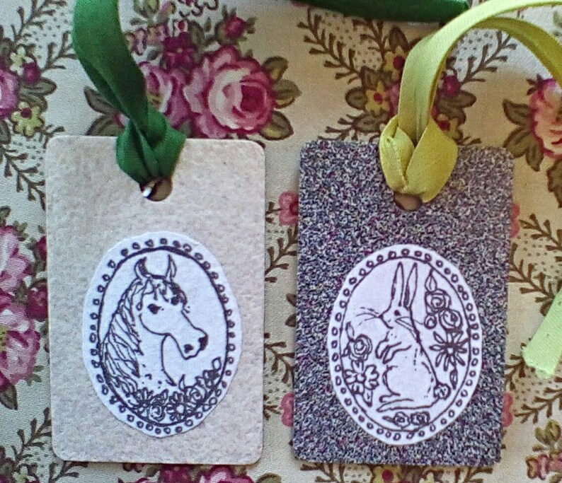 Farm Animal Bookmark/Gift Tags Made With Laminate Samples Etsy