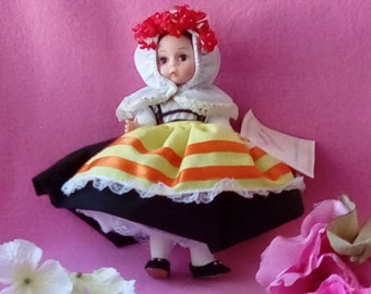 Madame Alexander Doll Representing Greece/ Brunette 8 inch Doll