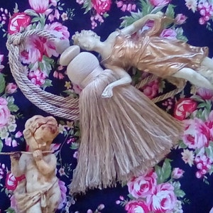 Large White/Ivory Tassel/Tasseled Curtain Tieback/Drapery Tassel